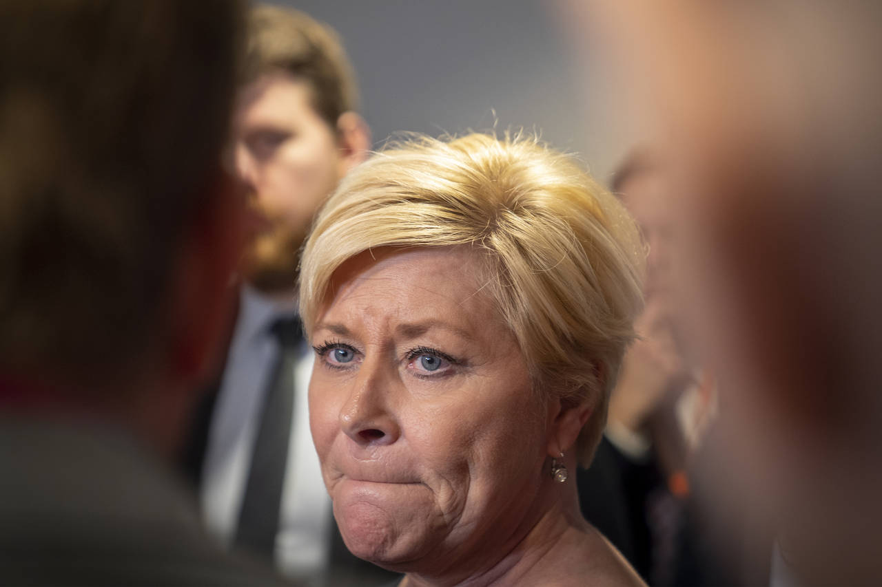 Frp og partileder Siv Jensen har slitt med dårlig velgeroppslutning siden i fjor høst. – En belastning for regjeringen, mener en analytiker. Foto: Heiko Junge / NTB scanpix