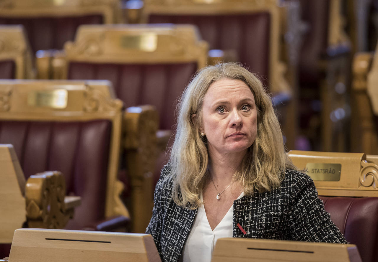 Arbeiderpartiet vurder mistillit mot arbeidsminister Anniken Hauglie (H). Foto: Ole Berg-Rusten / NTB scanpix
