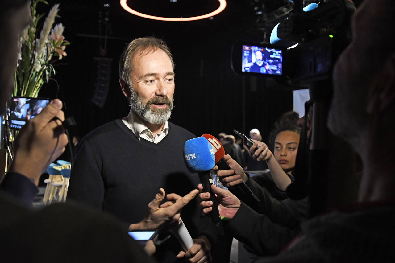 Arbeiderpartiets Trond Giske møtte pressen på mediekonferansen Svarte Natta i Tromsø i november. Foto: Rune Stoltz Bertinussen / NTB scanpix