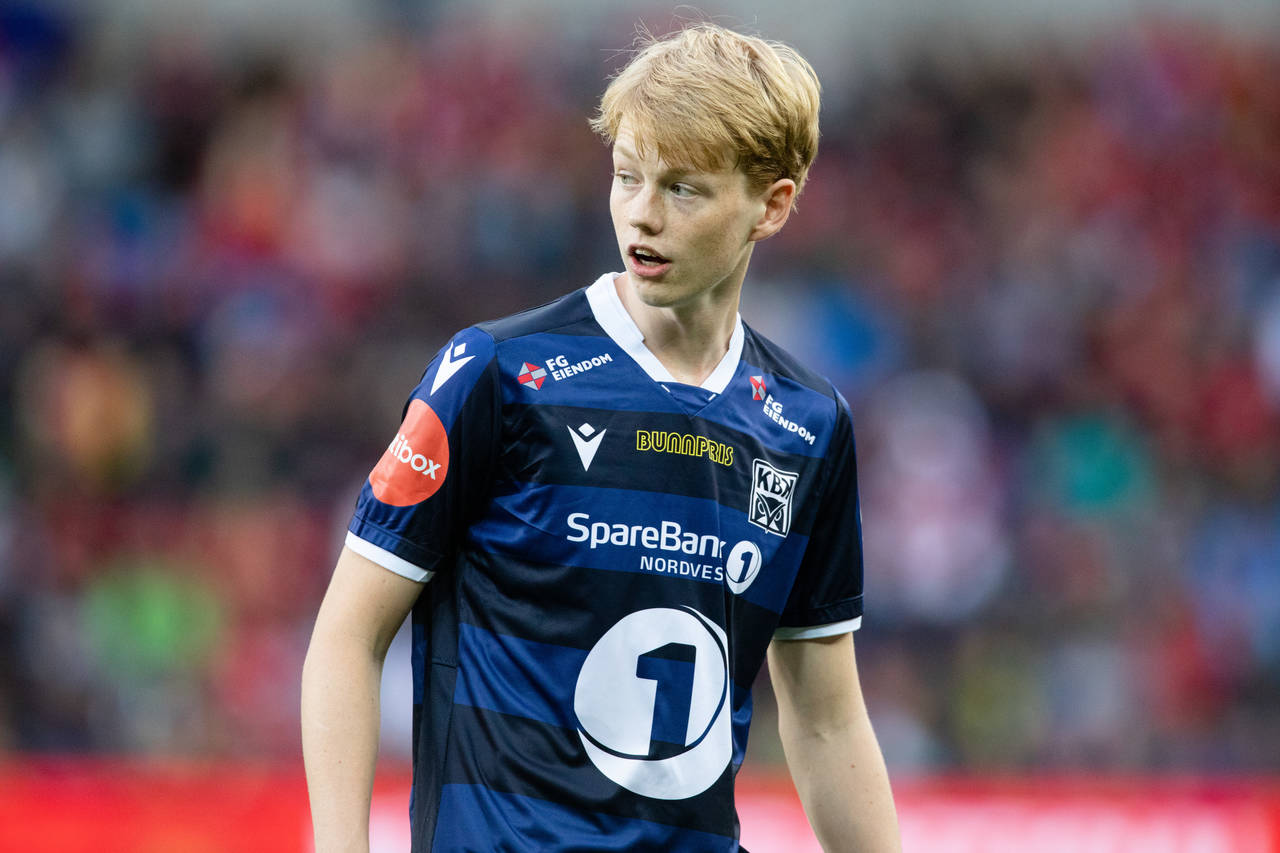 Noah Solskjær fikk en stor opplevelse da han ble byttet inn for Kristiansund mot Manchester United på Ullevaal. Foto: Audun Braastad / NTB scanpix