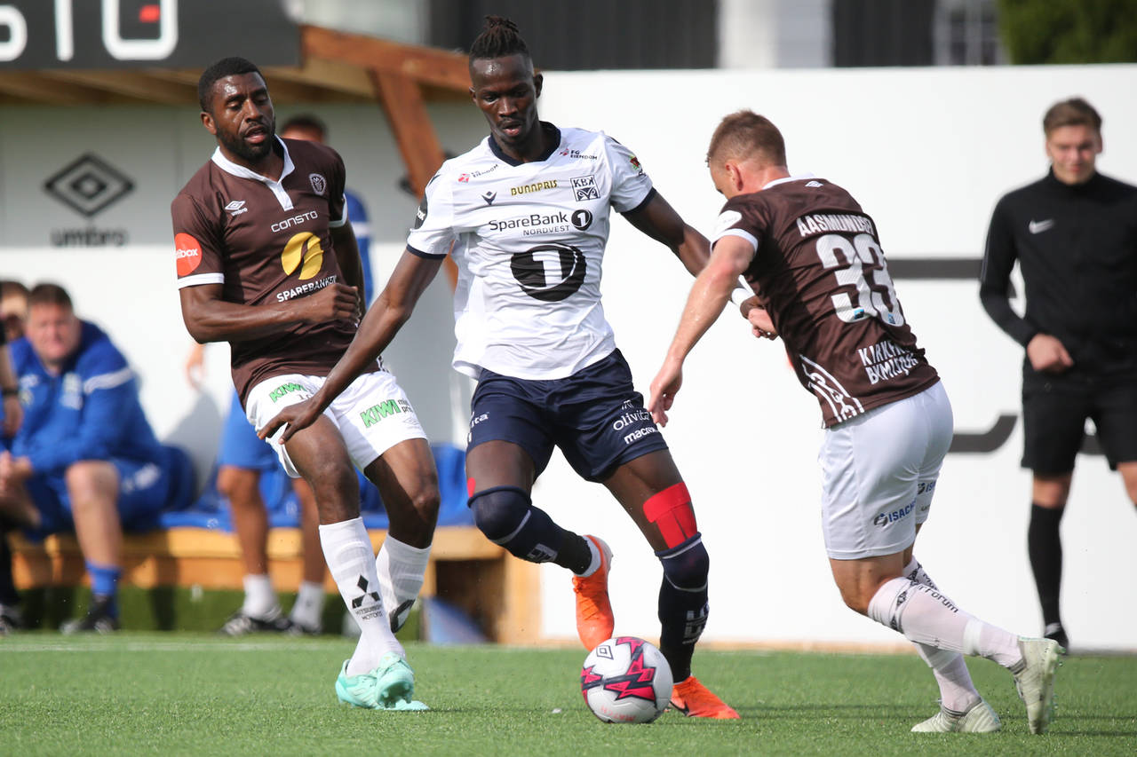 Amidou Diop sørget for 1–1 for Kristiansund. Foto: Ørn Borgen / NTB scanpix