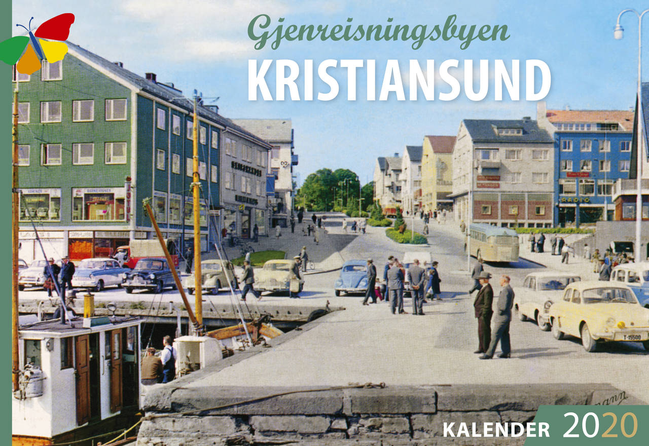 Kalender med mange interessante bilder fra Gjenreisningsbyen Kristiansund. (Bilde fra Nordmøre museum)