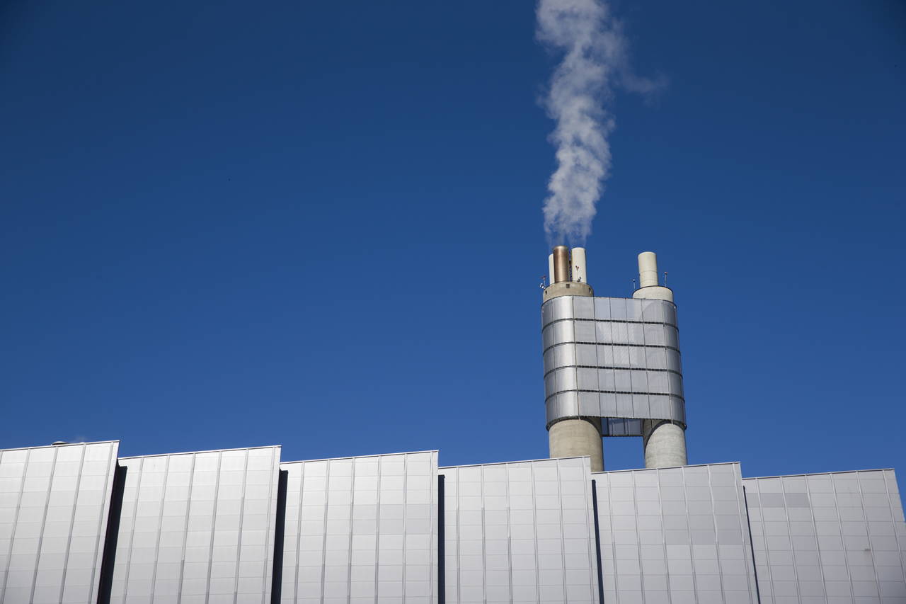 Et forprosjekt til et fullskala anlegg for fangst og håndtering av CO2 ble innledet ved Klemetsrud energigjenvinningsanlegg i Oslo i august 2018. Foto: Berit Roald / NTB scanpix