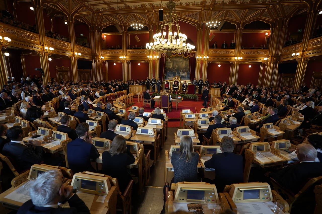 Demokratiet er under angrep, advarte stortingspresident Tone Wilhelmsen Trøen (H) da Stortinget ble åpnet til ny sesjon onsdag. Foto: Terje Pedersen / NTB scanpix