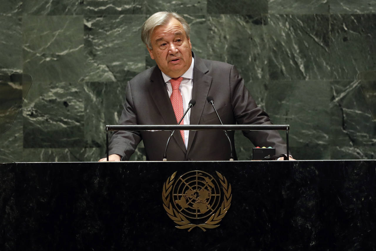 I et brev til de ansatte skriver generalsekretær António Guterres at FN kan gå tom for penger innen måneden er omme. Foto: Richard Drew / AP / NTB scanpix
