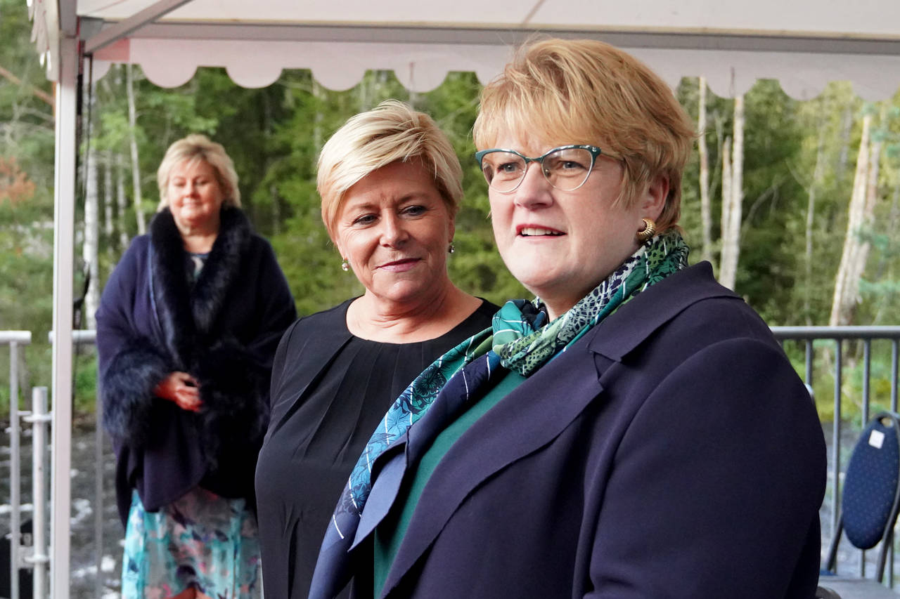 Venstre-leder Trine Skei Grande likte ikke at Frp ba om skriftlig votering da Abid Raja skulle gjenvelges som visepresident i Stortinget. Foto: Fredrik Hagen / NTB scanpix