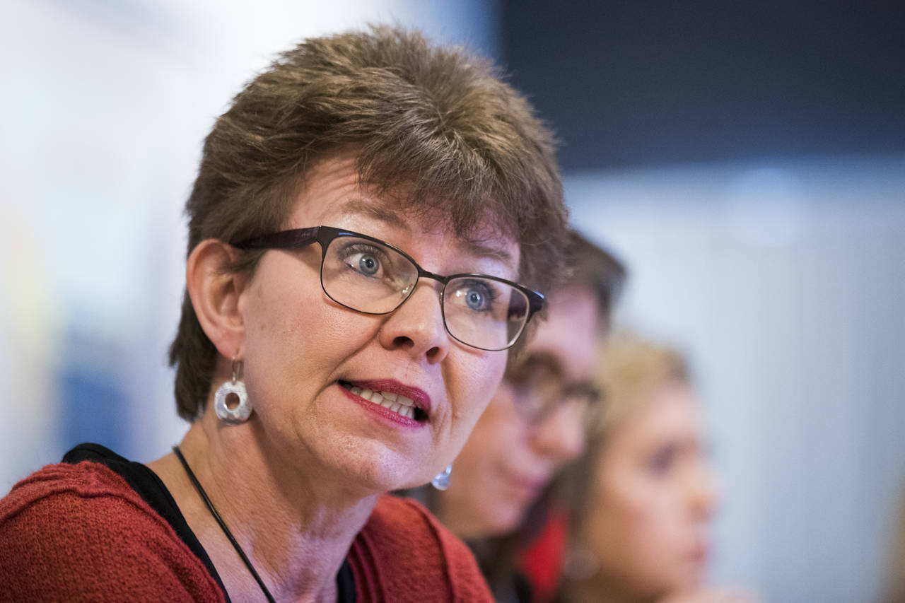 Leder i Nei til EU, Kathrine Kleveland, er skuffet over at Regjeringsadvokaten forsøker å stanse søksmålet mot statsministeren i Acer-saken. Foto: Håkon Mosvold Larsen / NTB scanpix