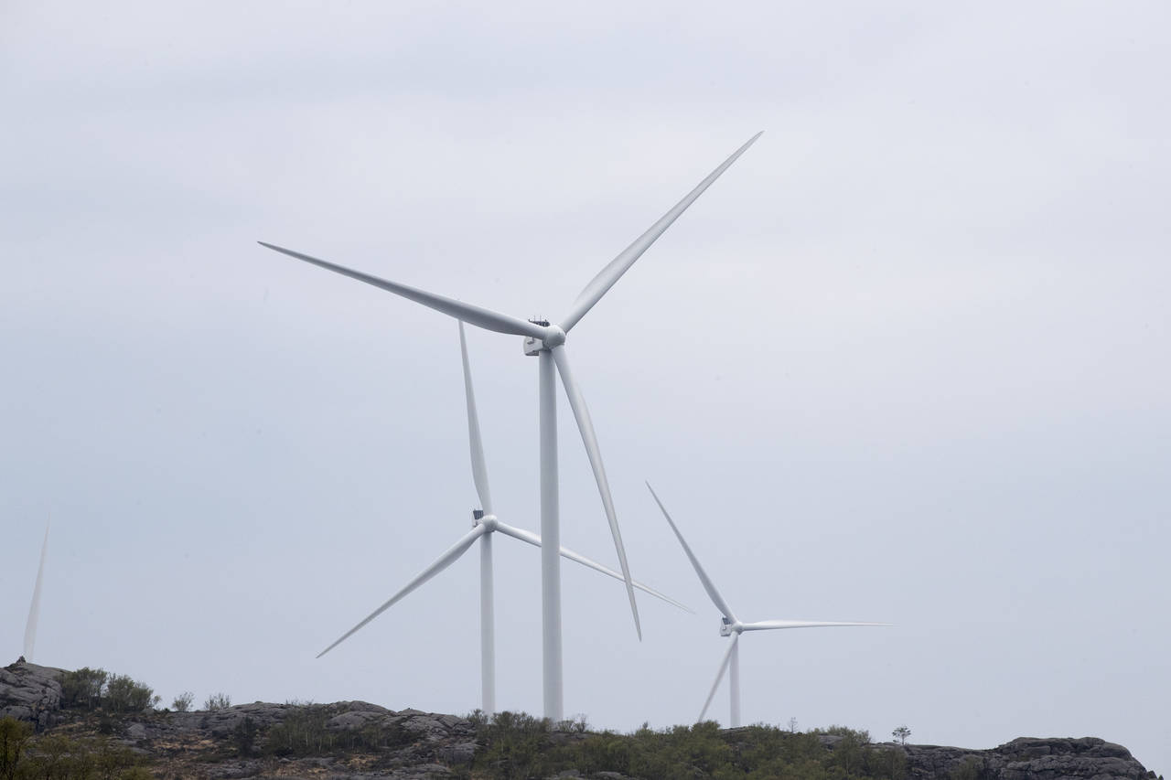 Vindmøller i Eigersund kommune i Rogaland. Noen kommuner mener de allerede har bygget ut nok vindkraft, andre mener kostnaden for naturen blir for høy. Det er ulike grunner, men de aller fleste potensielle vindkraftkommunene i Norge sier nei til mer vindkraft. Foto: Terje Pedersen / NTB scanpix