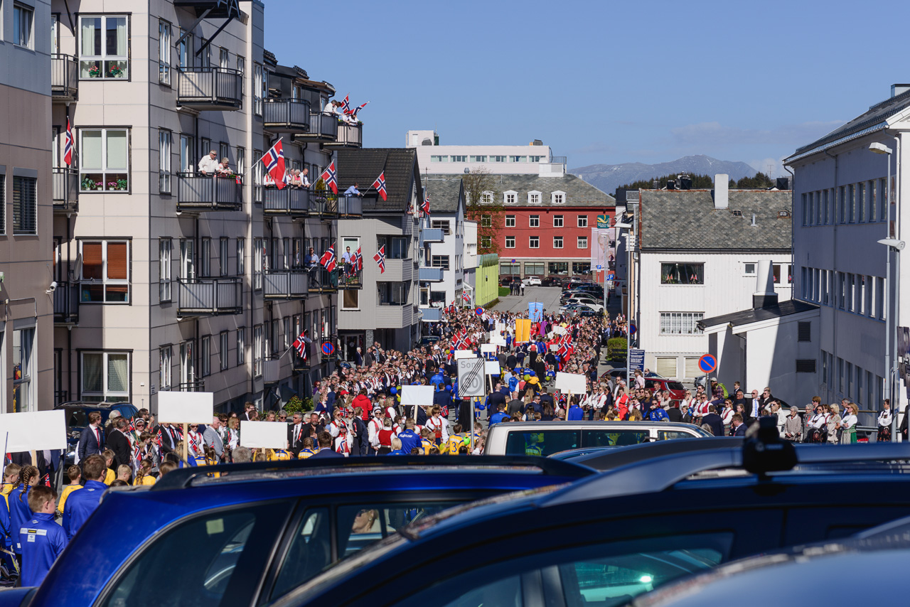 Feiring av nasjonaldagen i Kristiansund i 2017. Arkivfoto: Kurt Helge Røsand / KSU.NO