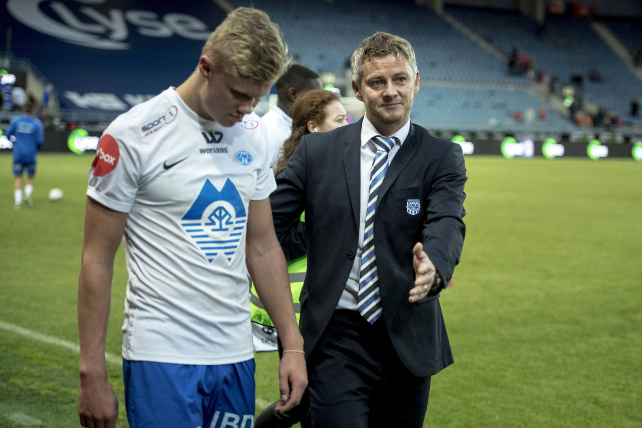 Erling Braut Haaland lærte mye av Ole Gunnar Solskjær i Molde. Foto: Carina Johansen / NTB scanpix