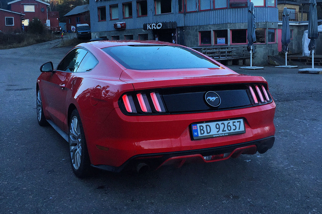 POPULÆR: Den nye utgaven av Ford Mustang kom i 2015. Siden da har bilen hvert år vært verdens mest solgte sportsbil. FOTO: Morten Abrahamsen / NTB