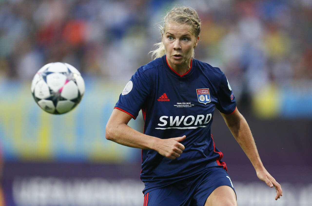 Ada Hegerbergs Lyon spiller mesterligafinale søndag. Foto: Efrem Lukatsky / AP / NTB scanpix