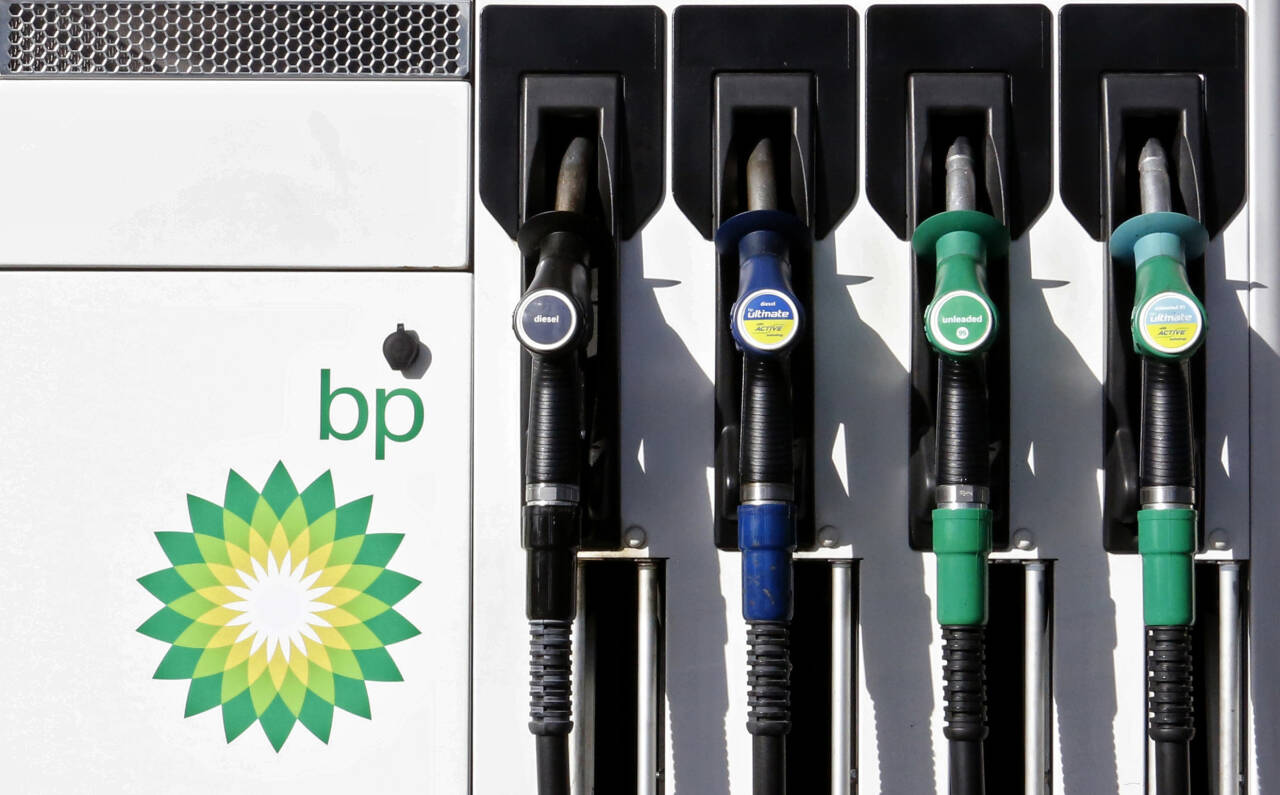 Pumper ved en BP-bensinstasjon i London. Illustrasjonsfoto: Caroline Spiezio / AP / NTB scanpix