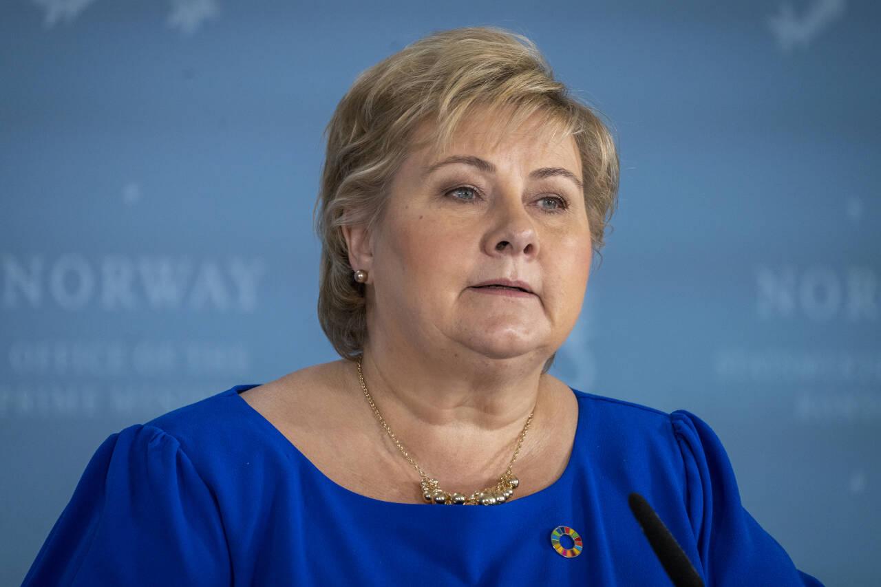 Statsminister Erna Solberg (H) og helseminister Bent Høie (H) møter pressen klokka 14. De to skal snakke om koronasituasjonen og reiser. Arkivfoto: Heiko Junge / NTB scanpix