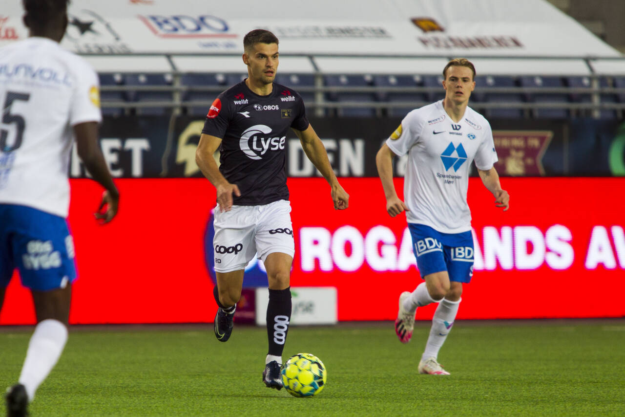 Ylldren Ibrahimaj spilte en avgjørende rolle da Viking slo Molde 3-1 og påførte seriemesteren det fjerde bortetapet på rad i Eliteserien. Foto: Carina Johansen / NTB scanpix