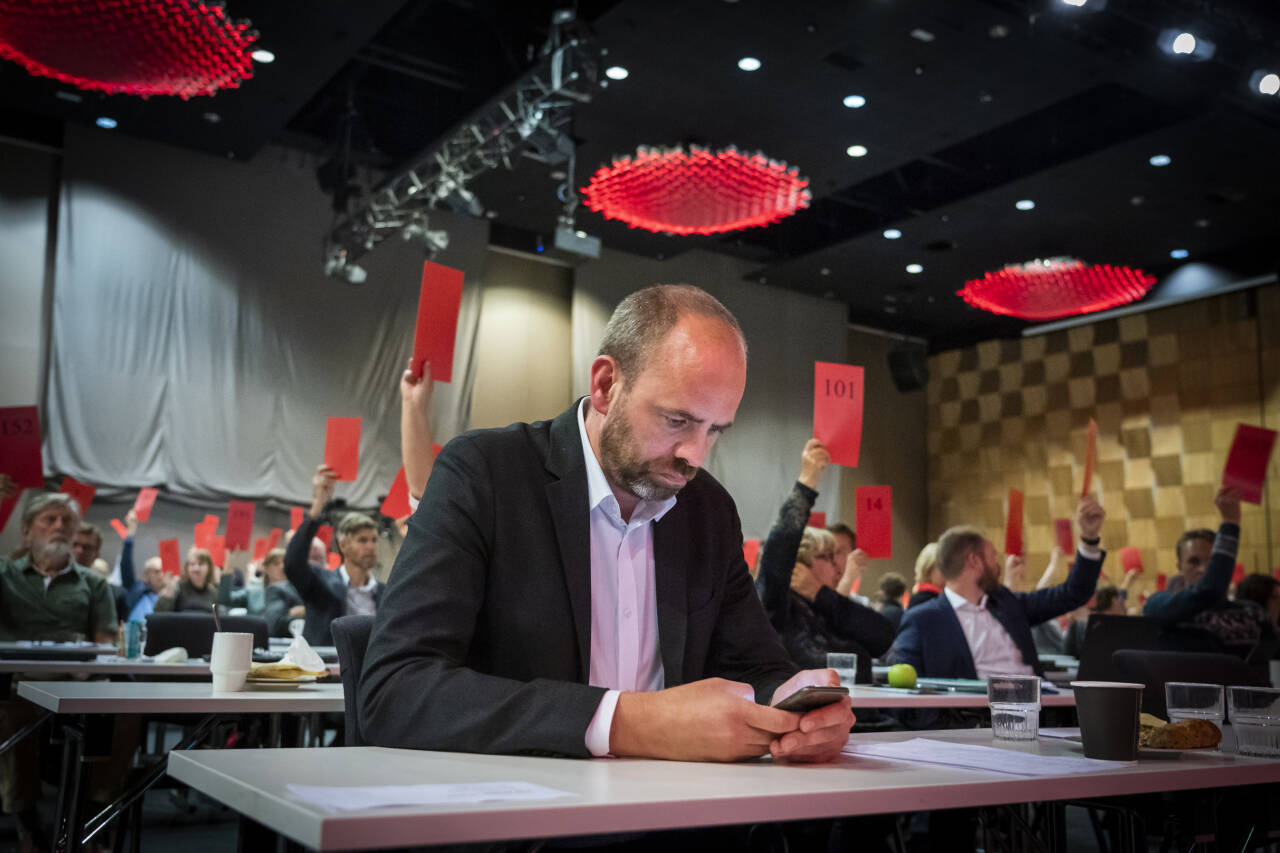 Arild Grande har ledet valgkomiteen i Trøndelag Arbeiderparti. Her er han på lørdagens fylkesårsmøte. Foto: Heiko Junge / NTB scanpix