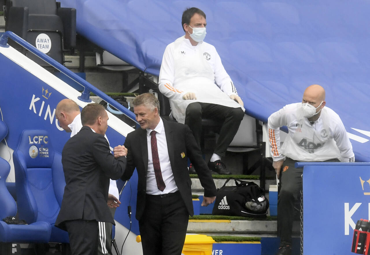 Ole Gunnar Solskjær håper på tilstrekkelig hvile mellom europaligasluttspillet og neste Premier League-sesong. Foto: Michael Regan/ AP / NTB scanpix