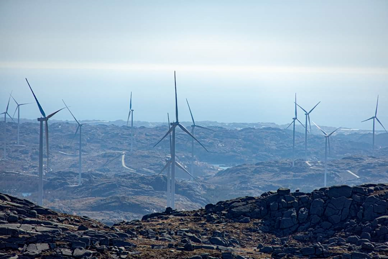 Bjerkreim vindindustrianlegg. Foto: Kaare Finbak