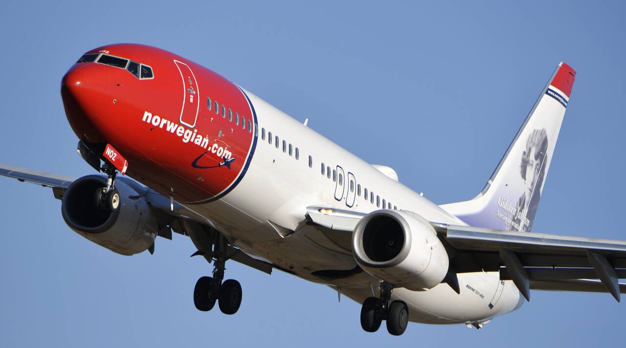 Norwegian falt 16 prosent på Oslo Børs fredag. Foto: Johan Nilsson / TT / NTB