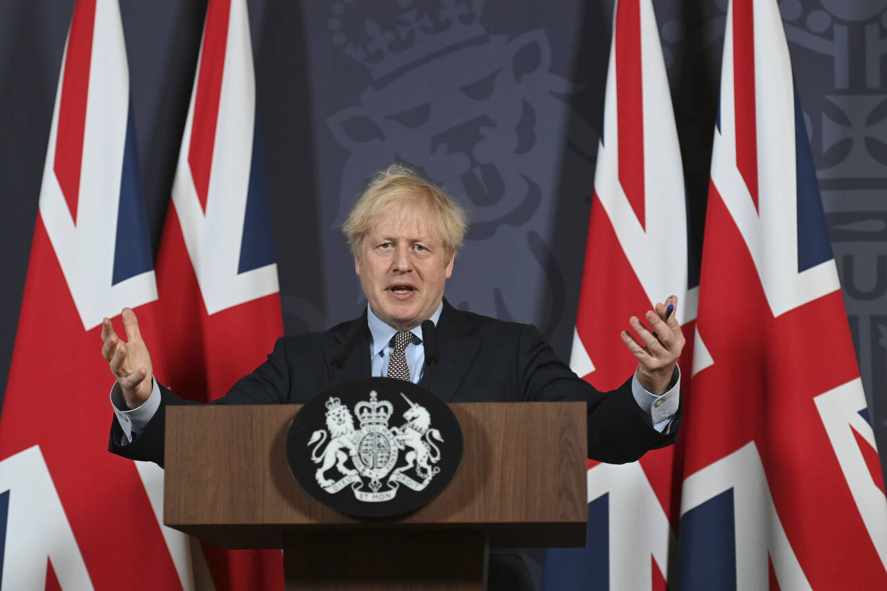 Storbritannias statsminister Boris Johnson bekreftet julaften at brexitavtalen endelig var ferdig utarbeidet. Foto: Paul Grover / AP / NTB