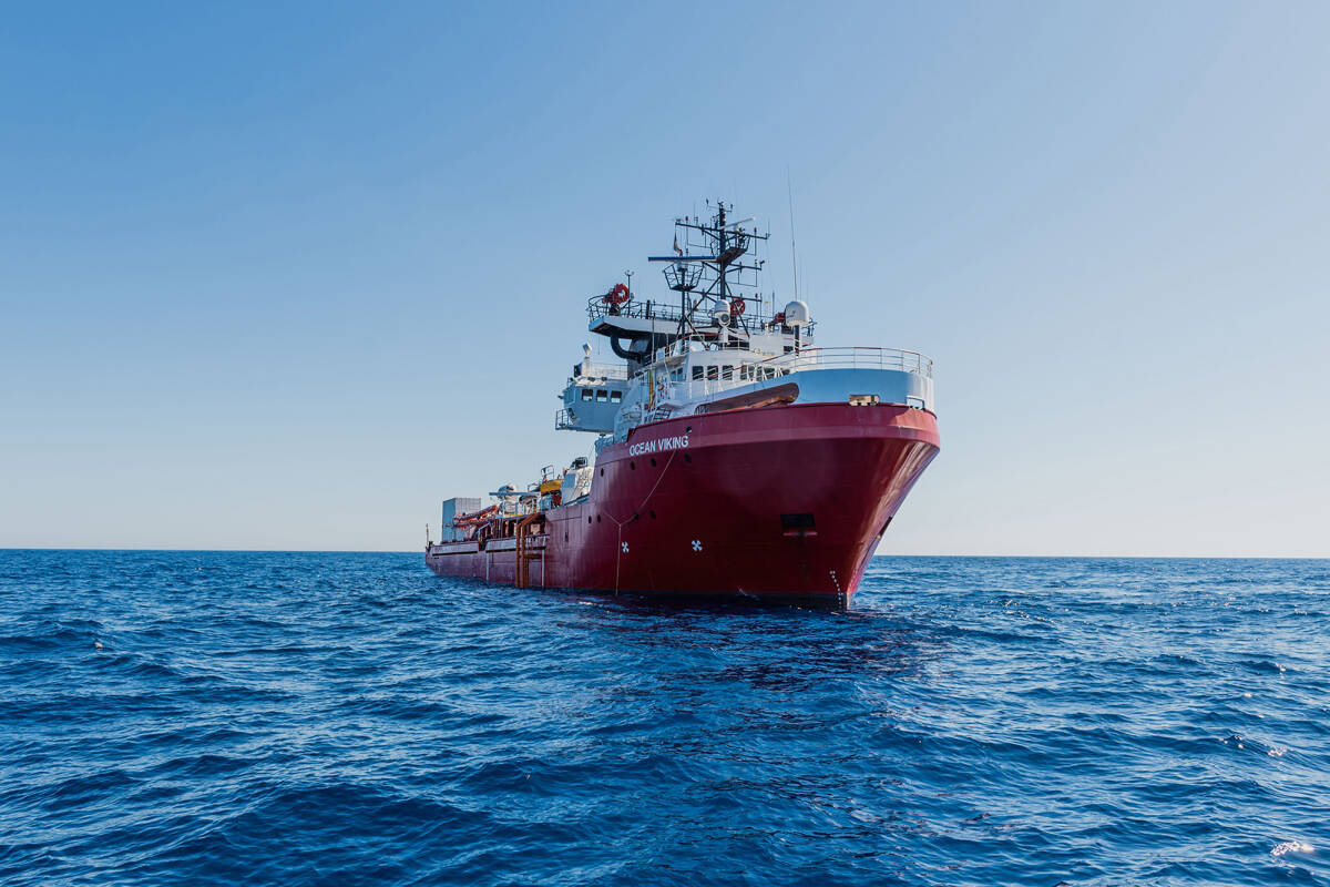 Ocean Viking har bedt om assistanse. Foto: Flavio Gasperini/SOS Méditerranée via AP/NTB scanpix