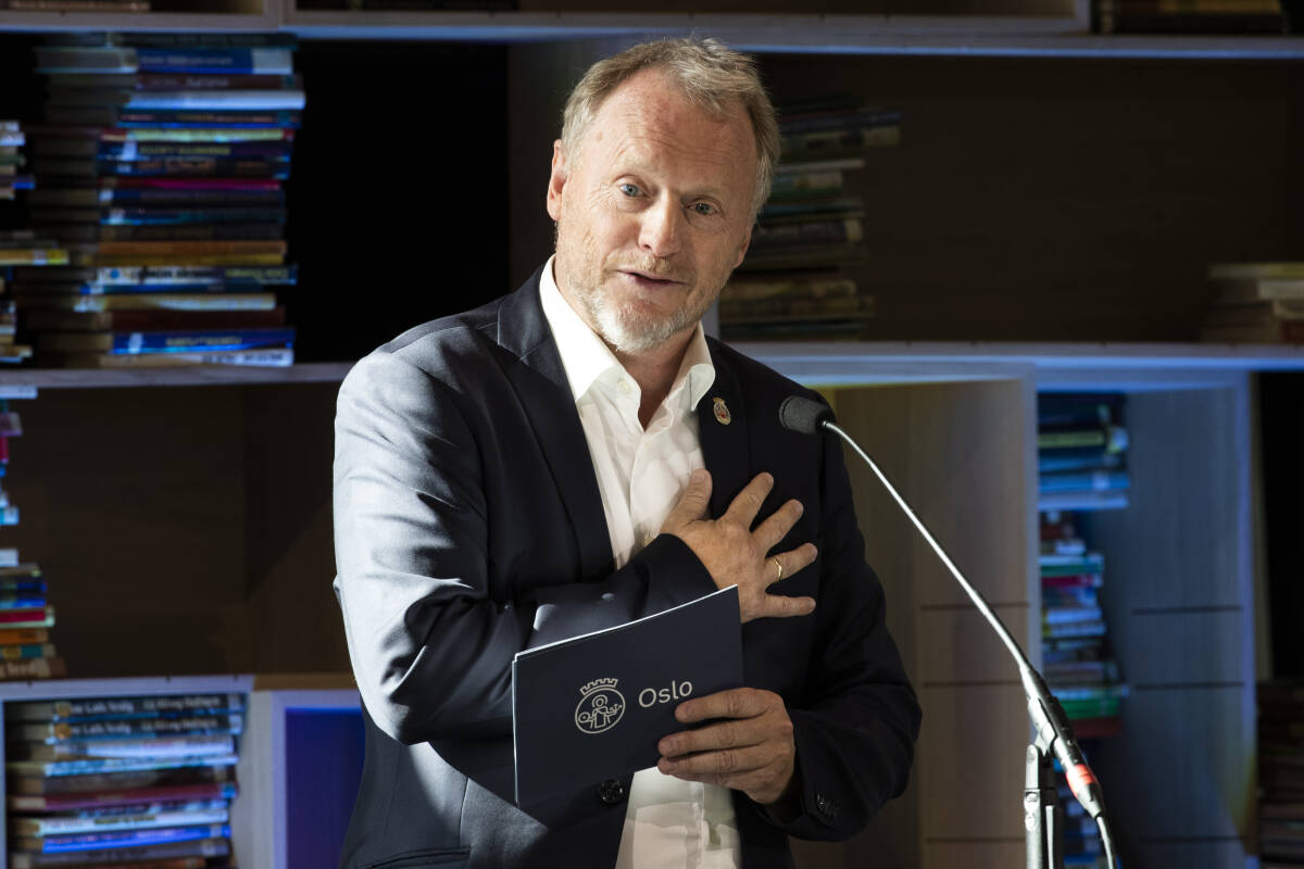 Byrådsleder Raymond Johansen fotografert under åpningen av Deichman Bjørvika nylig. Foto: Terje Pedersen / NTB scanpix