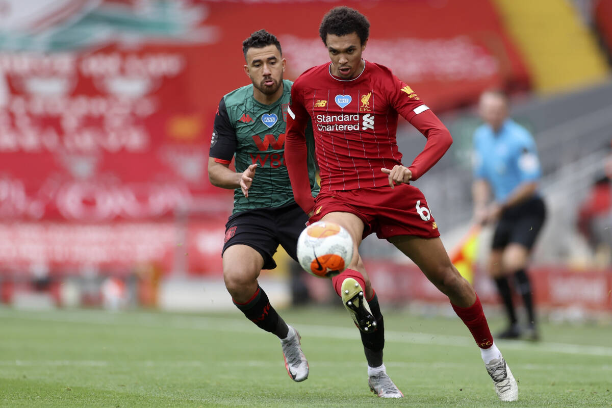 Scouseren Trent Alexander-Arnold har spilt seg inn i Liverpool-fansens hjerter. (Carl Recine/Pool via AP)