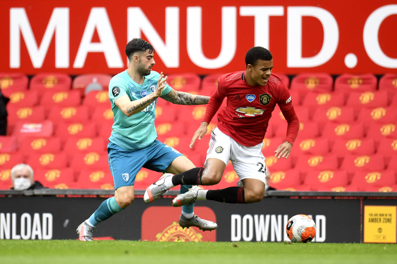 Manchester United Mason Greenwood har vært en stor hit for Ole Gunnar Solskjærs United. Nordmannen stiller trolig med samme startelleve for femte kamp på rad. Foto: Peter Powell AP / NTB scanpix