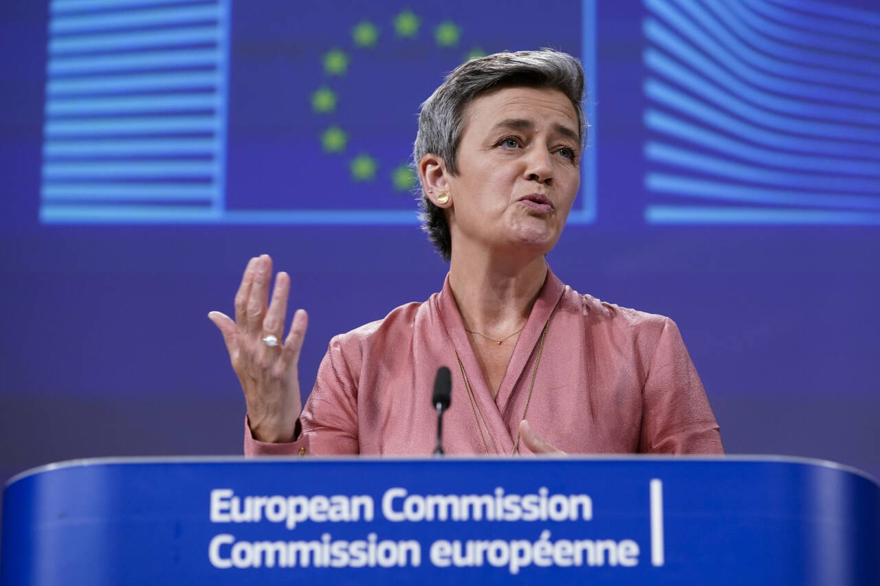 EU-kommisjonens visepresident Margrethe Vestager vil forhindre at statlige subsidier ender opp hos selskaper som har bånd til land som står på EUs svarteliste over skatteparadiser. Foto: AP / NTB scanpix