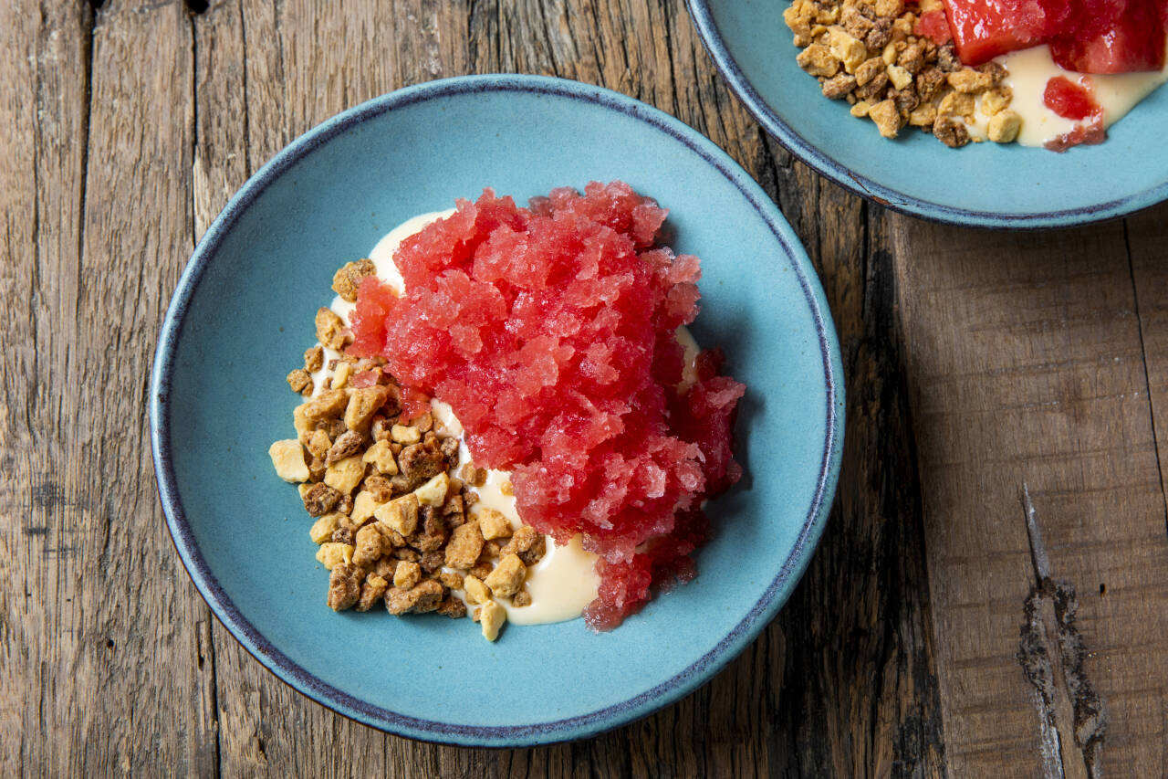 HØYSOMMER: Vannmelon-granité er den perfekte desserten på en varm sommerdag. Foto: Tore Meek / NTB scanpix