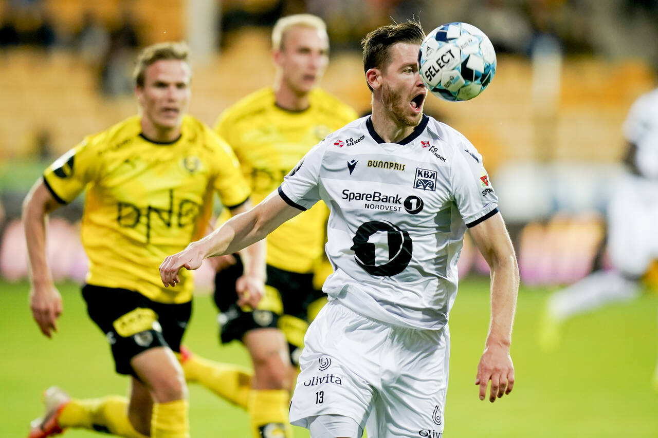  Bendik Bye scoret 1–0-målet for KBK mot Molde torsdag. Her fra en kamp mot Lillestrøm i fjor. Foto: Heiko Junge / NTB scanpix