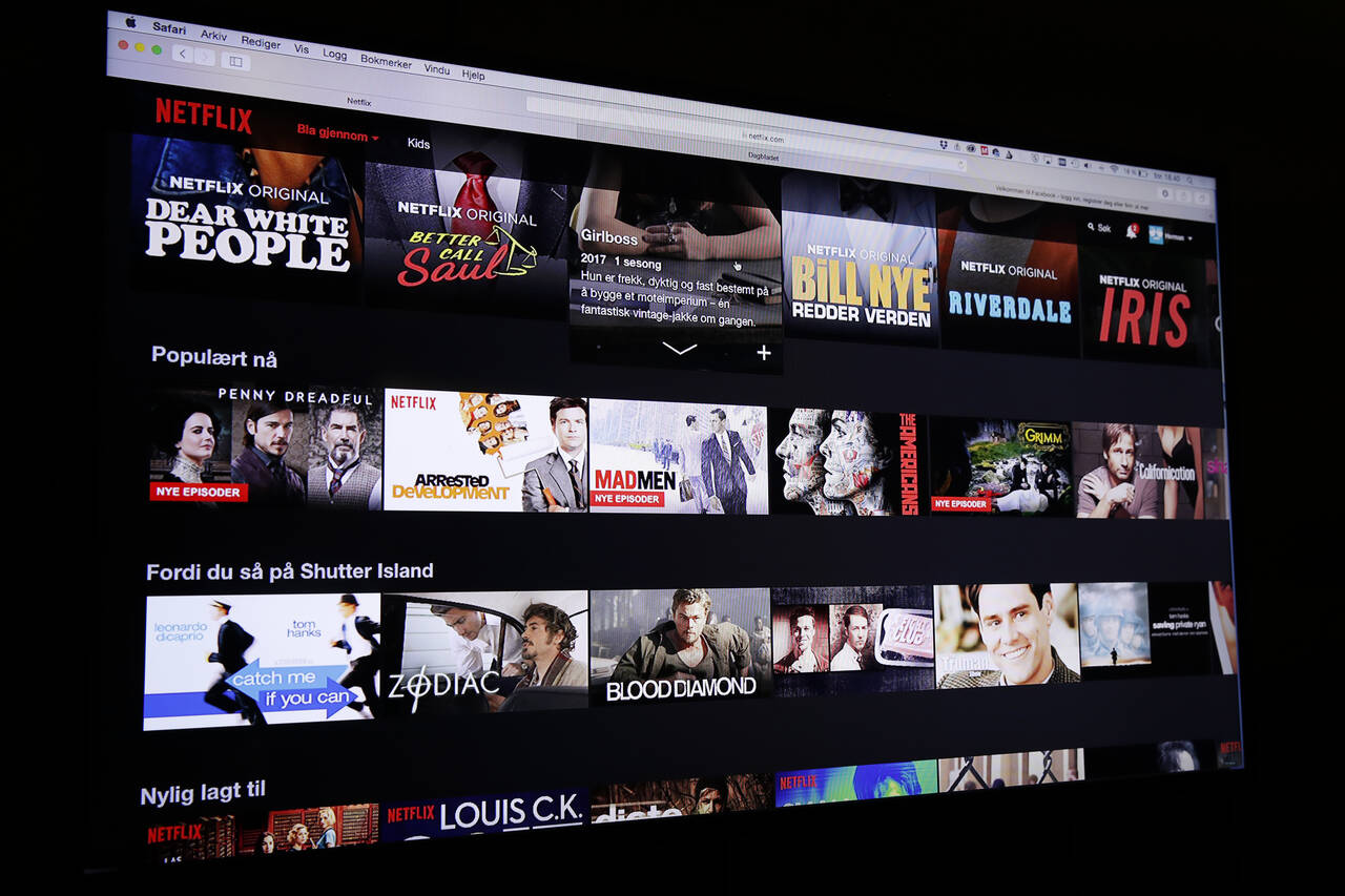 Netflix og andre videotjenester tar seere og markedsandeler fra vanlig lineært TV. Foto: Terje Bendiksby / NTB scanpix