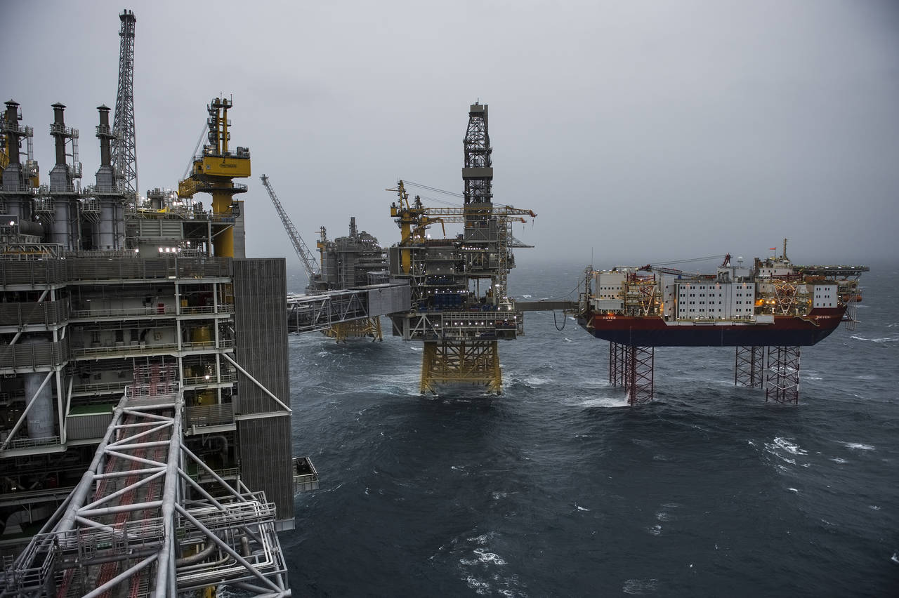  Oljeproduksjonen i Nordsjøen kan komme under press med de lave oljeprisene. På bildet ser vi Johan Sverdrup-feltet i Nordsjøen som ble åpnet i januar i år. Foto: Carina Johansen / NTB scanpix