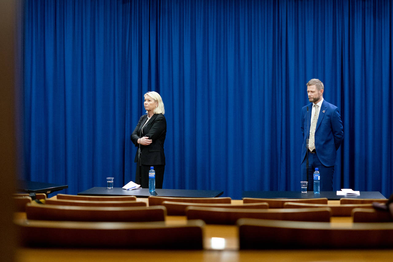 Justisminister Monica Mæland og helseminister Bent Høie. Foto: Fredrik Hagen / NTB scanpix