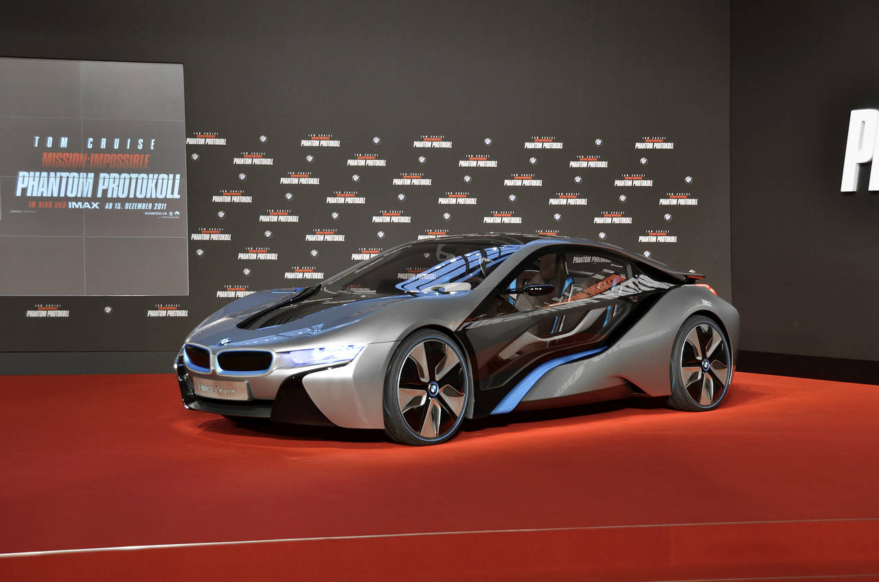 FØRPREMIERE: BMW i8 spilte en rolle i «Mission: Impossible – Ghost Protocol» fra 2011, tre år før den faktisk var på markedet. FOTO: Produsenten