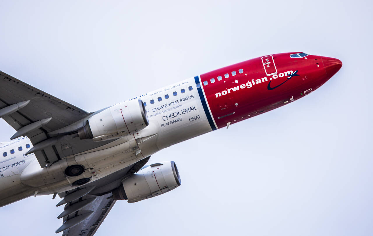 Norwegian-aksjen steg på Oslo Børs fredag. Foto: Ole Berg-Rusten / NTB