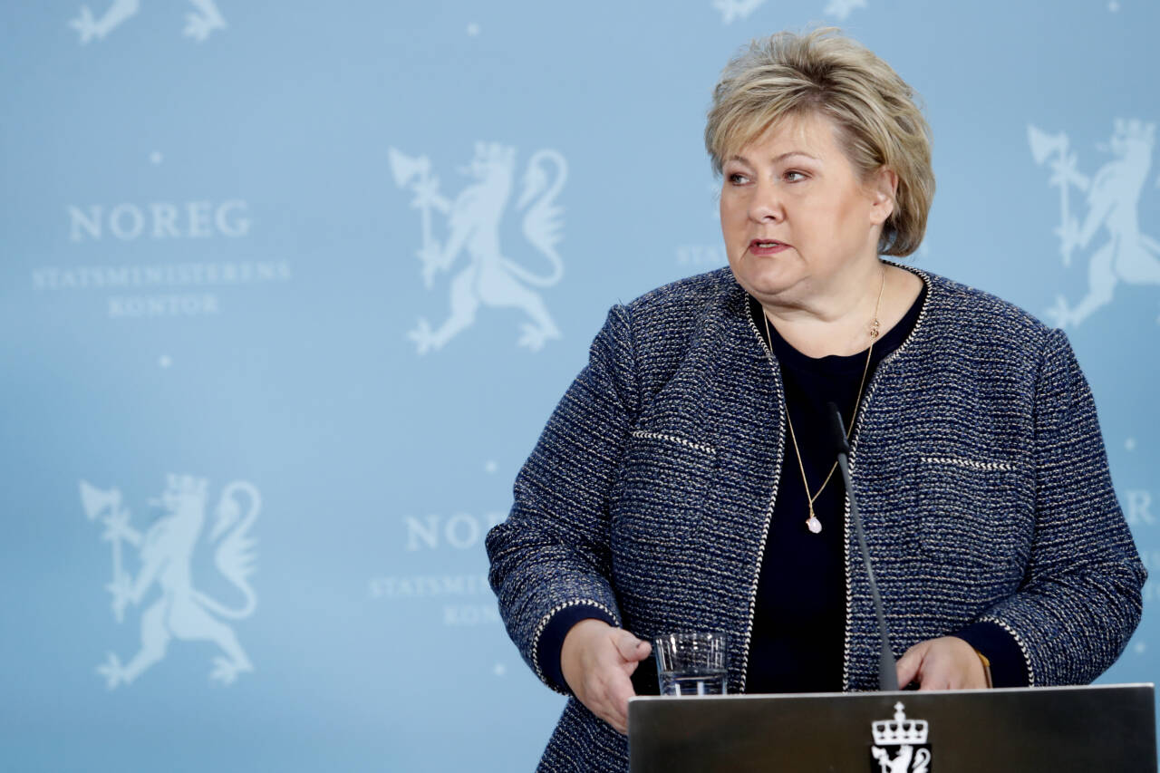 Statsminister Erna Solberg (H) sier at fire år med Donald Trump som USAs president til tider har vært krevende. Foto: Terje Bendiksby / NTB