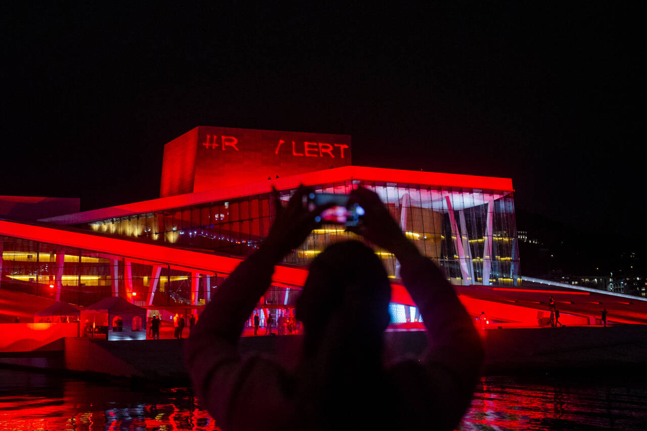 Markeringen onsdag ble kalt «Red Alert». Foto: Fredrik Varfjell / NTB