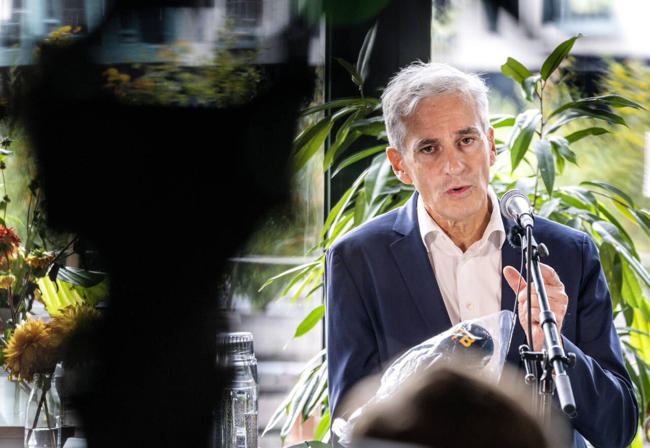 Ap-leder Jonas Gahr Støre under presentasjonen av det første utkastet til partiets stortingsvalgprogram nylig. Foto: Gorm Kallestad / NTB