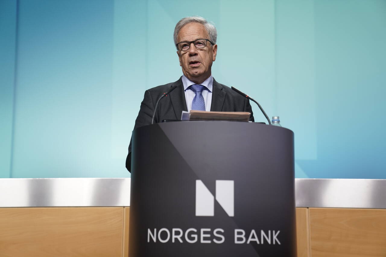 Norges Bank, her ved sentralbanksjef Øystein Olsen, deler ikke Finanstilsynets vurdering Foto: Stian Lysberg Solum / NTB
