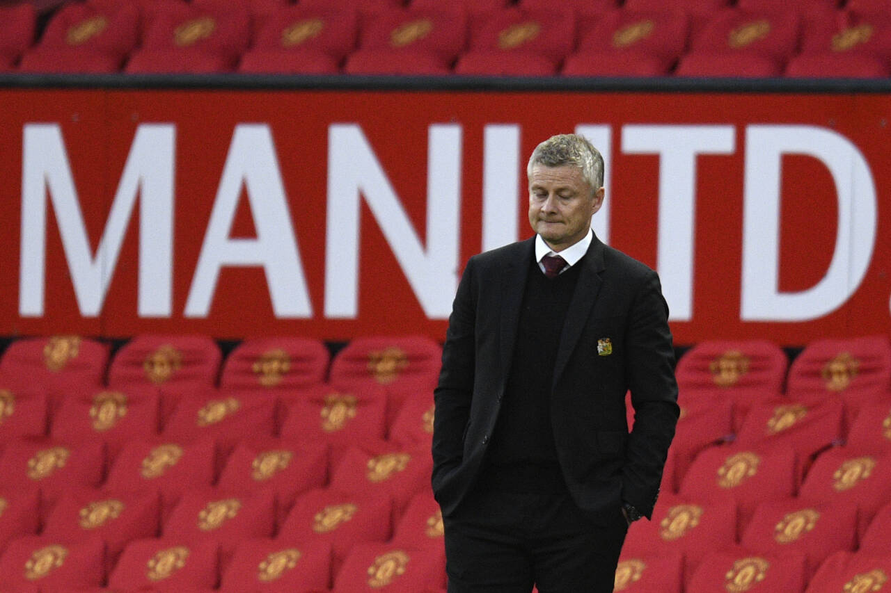 Manchester United må klare seg uten kaptein Harry Maguire tirsdag. Foto: Oli Scarff/Pool via AP / NTB