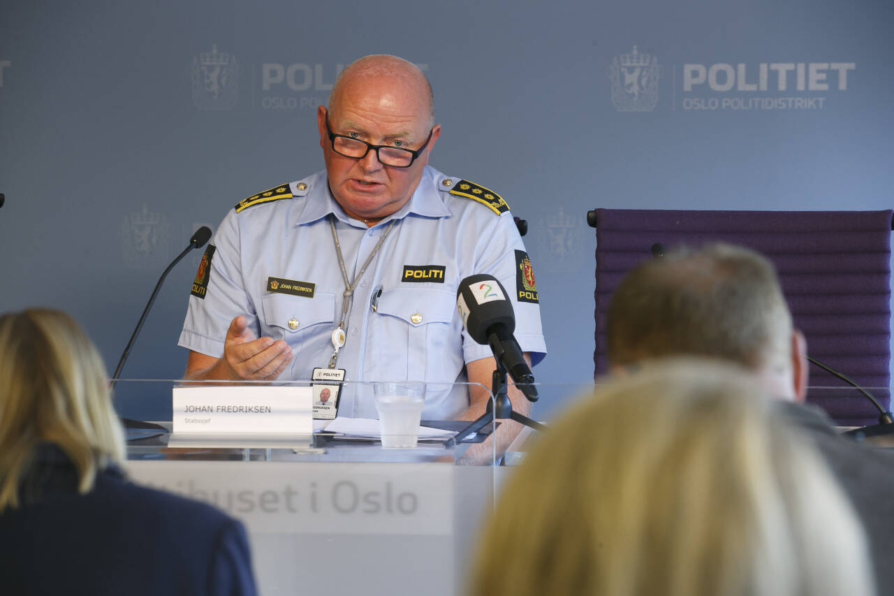 Politiinspektør Johan Fredriksen fremhever at Oslo politidistrikt har nulltoleranse for uønsket atferd og trakassering. Foto: Heiko Junge / NTB