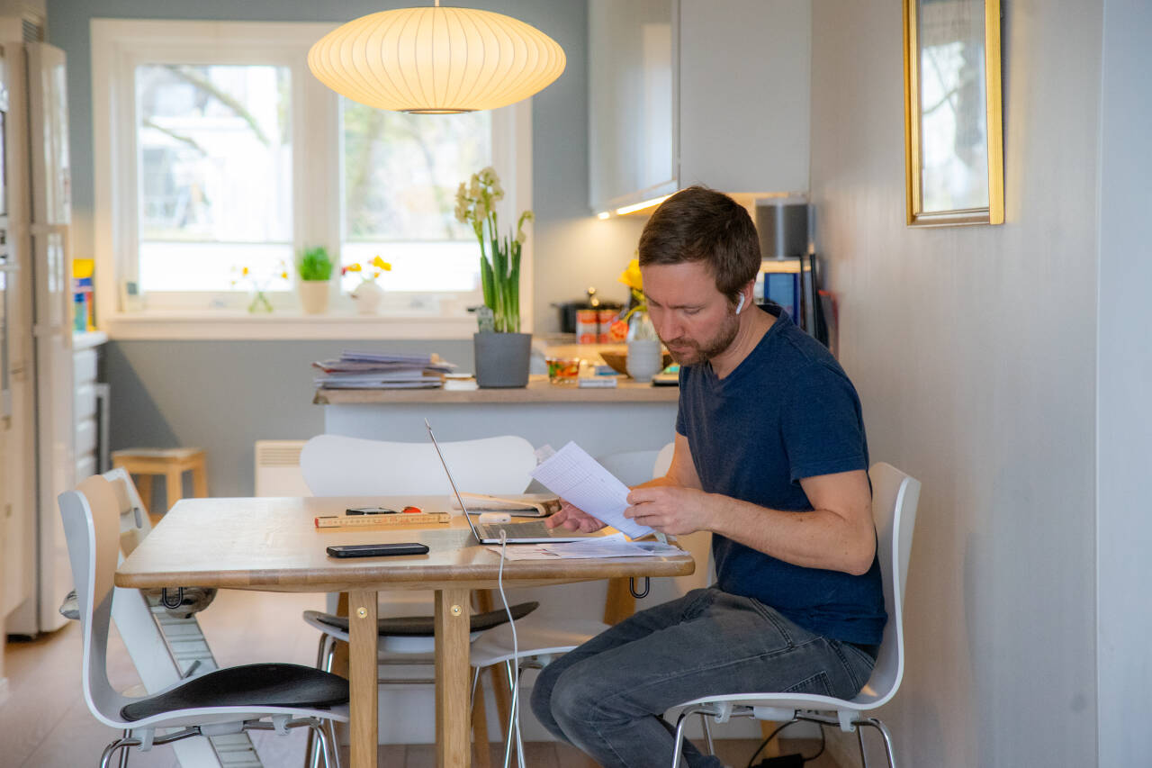 Koronapandemien har endret folks hverdag. Hjemmekontor har blitt svært vanlig.Illustrasjonsfoto: Thomas Brun / NTB