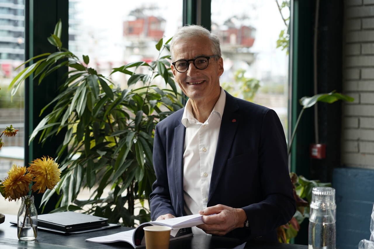 Arbeiderpartiets leder Jonas Gahr Støre la fredag fram sitt forslag til nytt partiprogram.Foto: Gorm Kallestad / NTB