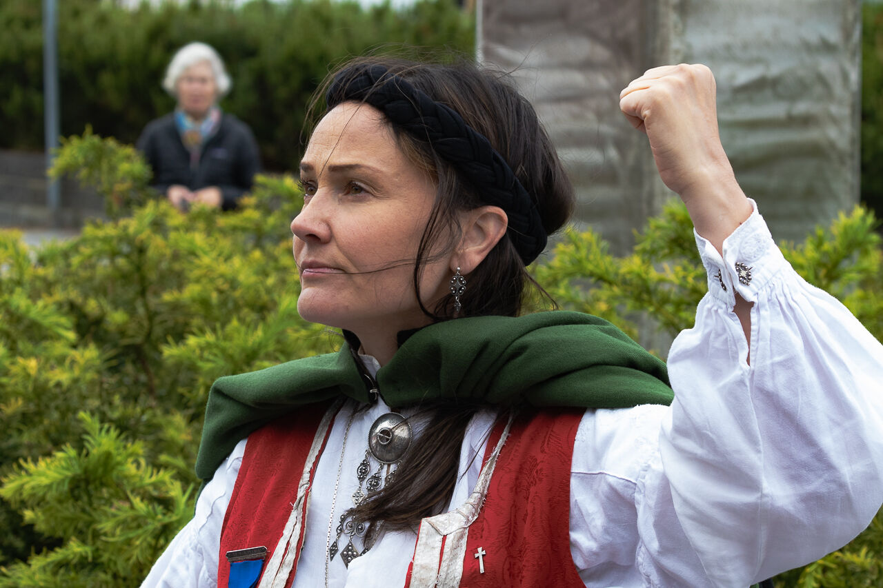 Anja Cecilie Solvik, leder i Bunadsgeriljaen. Foto: Steinar Melby / NettStudio