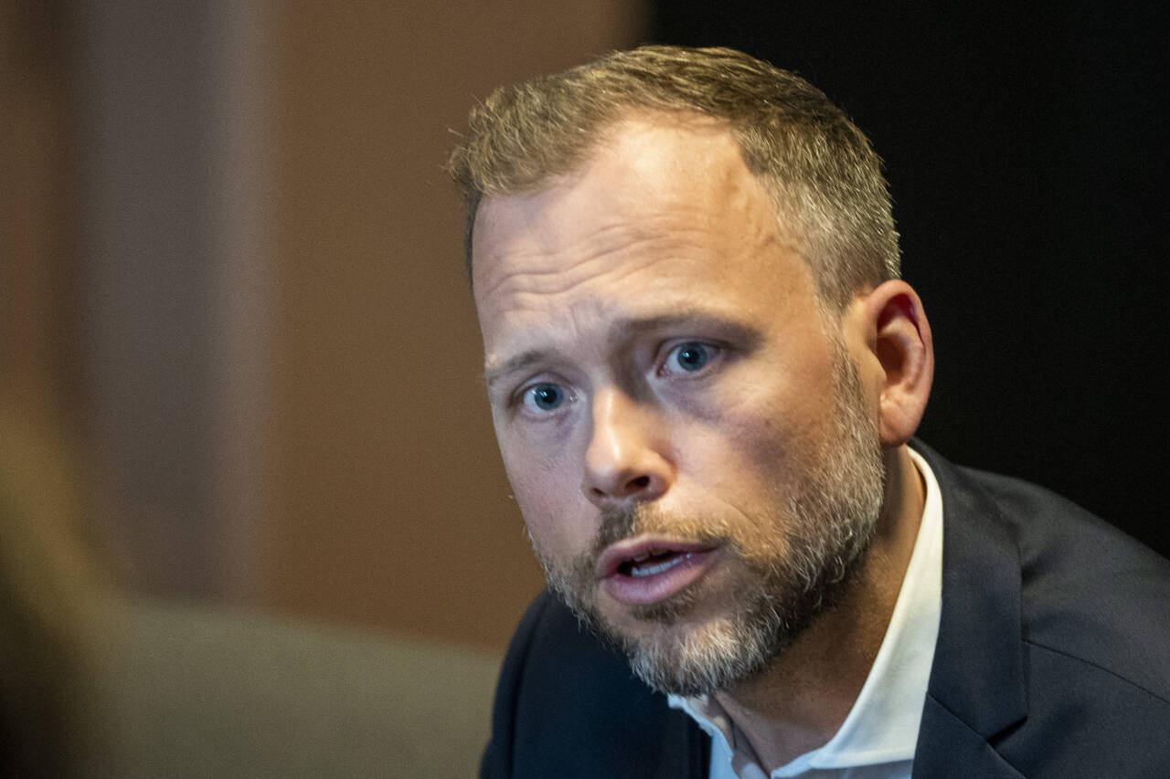 SVs partileder Audun Lysbakken på partiets landsmøte. Foto: Terje Pedersen / NTB