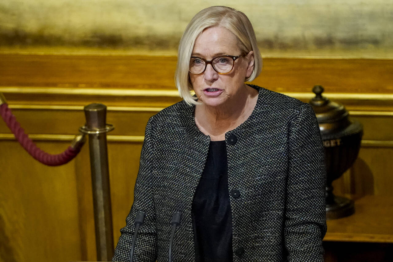 Marit Arnstad (Sp) sier at partiets programkomité ønsker å utrede en mulig klimaavgift på importert kjøtt.Foto: Håkon Mosvold Larsen / NTB