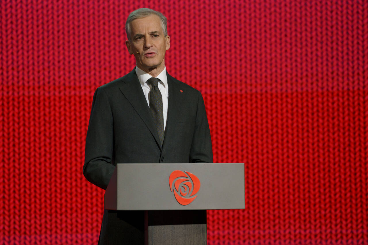 Jonas Gahr Støre er gjenvalgt som Arbeiderpartiets leder. Foto: Torstein Bøe / NTB