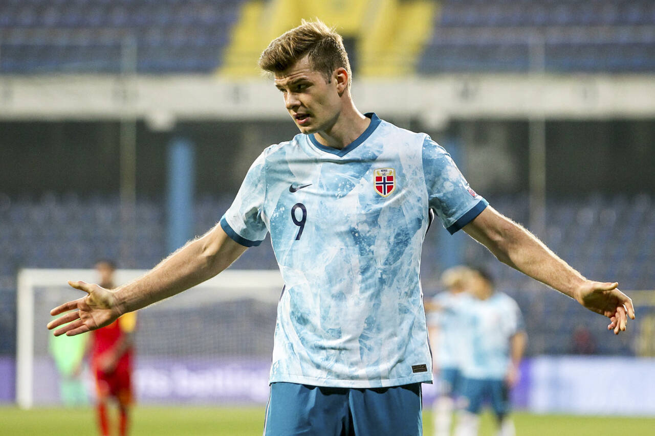 Alexander Sørloth og hans Leipzig røk 1-2 for bunnlaget Köln i tysk Bundesliga tirsdag. Foto: Aleksandar Djorovic / NTB