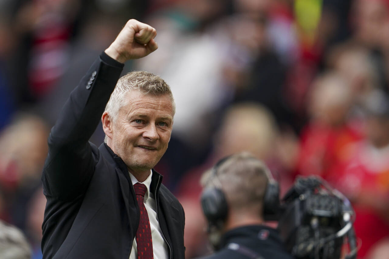 Ole Gunnar Solskjær runder 100 Premier League-kamper som sjef for Manchester United søndag. Foto: Jon Super / AP / NTB